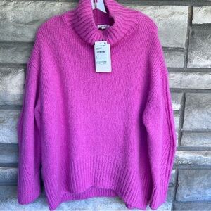 A.L.C Nelson Alpaca Wool Turtleneck Sweater in Margo Small